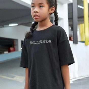 Baskılı T-Shirt - Siyah -