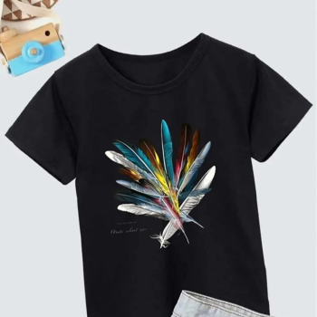 Baskılı T-Shirt- Siyah -