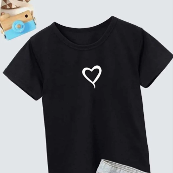 Baskılı T-Shirt - Siyah -