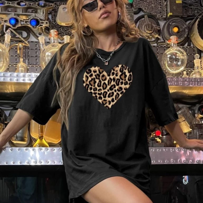 Baskılı   T-shirt - Siyah -