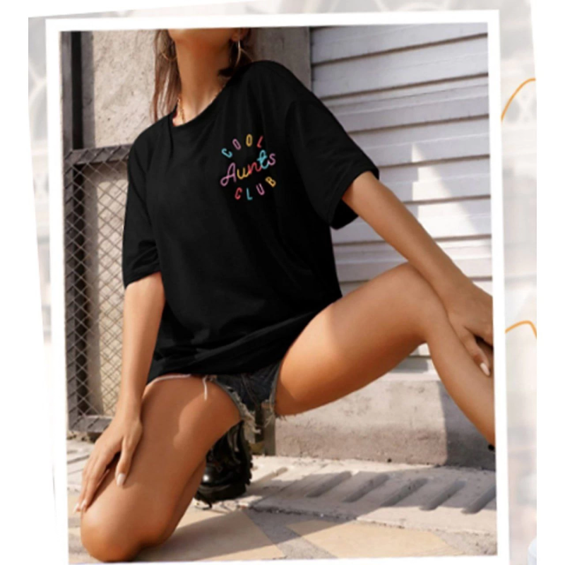 Baskılı   T-shirt - Siyah -