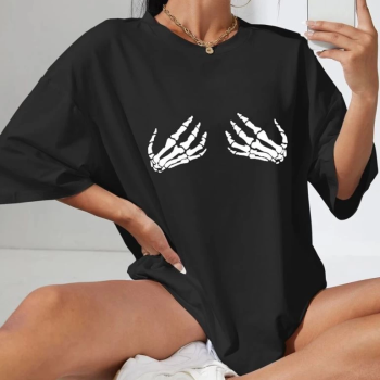 Baskılı   T-shirt - Siyah -