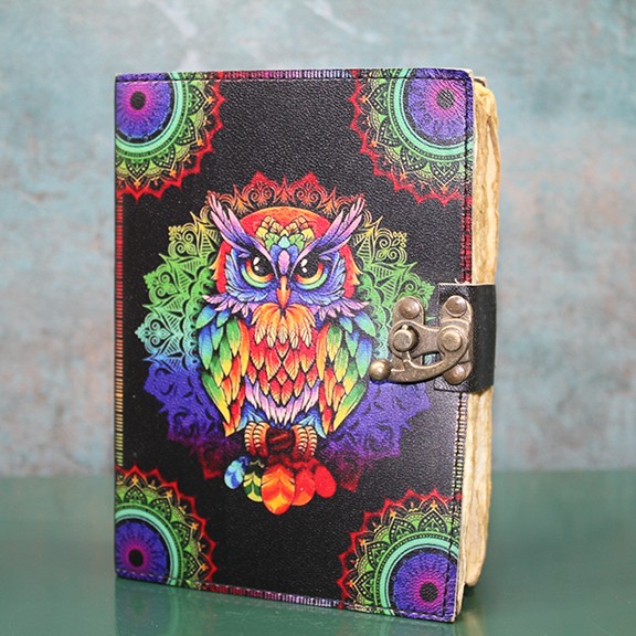 Baykuşlu Deri Defter Model 2 