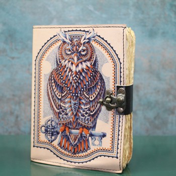 Baykuşlu Deri Defter Model 3 