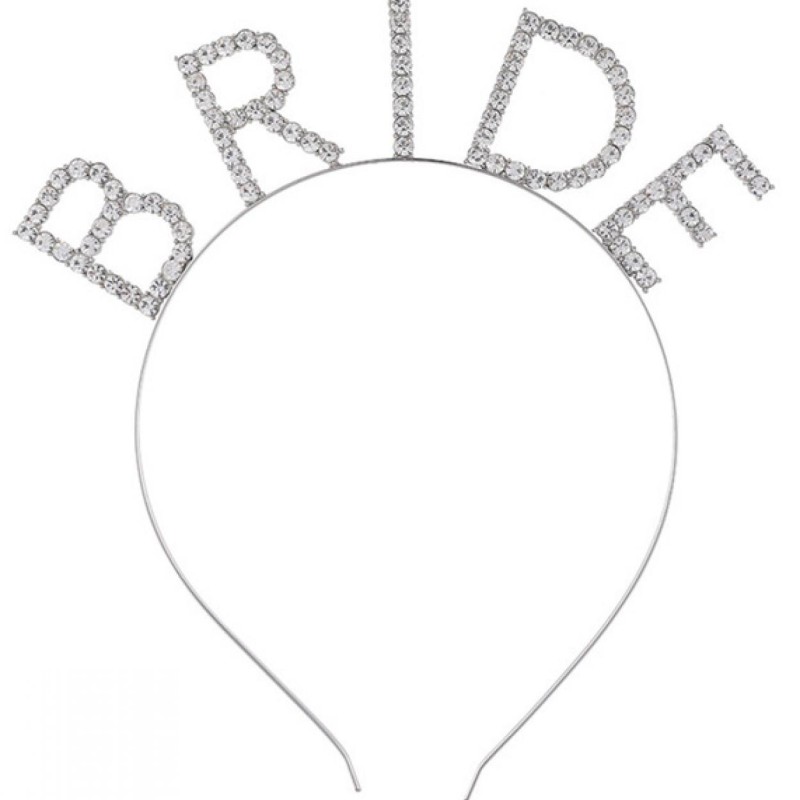 Bekarlığa Veda Kristal Taşlı Gümüş Bride Tacı