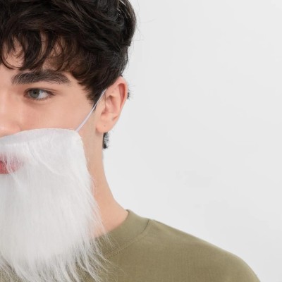 Beyaz Kırçıllı Takma Sakal Çocuk Yetişkin