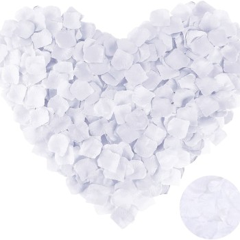 Beyaz Renk Gül Yaprağı - 5 Paket 500 Adet