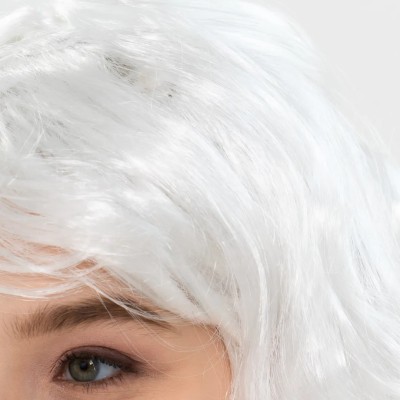 Beyaz Renk Kahküllü Dalgalı Uzun Parti Peruğu