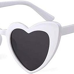 Beyaz Renk Kalp Şekilli Parti Gözlüğü