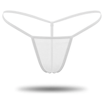 Beyaz Transparan Tül String Tanga TM0368