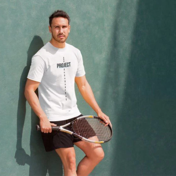 Bisiklet Yaka Baskılı Oversize T-Shirt - Beyaz -