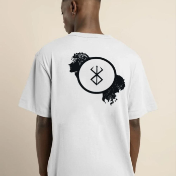 Bisiklet Yaka Baskılı Oversize T-Shirt - Beyaz -