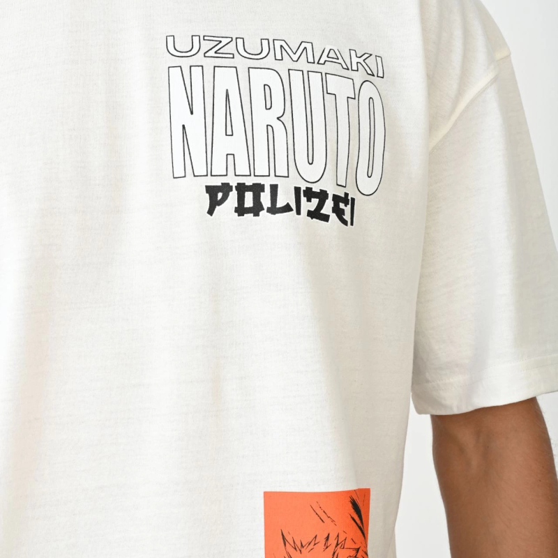 Bisiklet Yaka Baskılı Oversize T-Shirt - Beyaz -