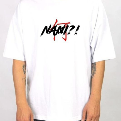 Bisiklet Yaka Baskılı Oversize T-Shirt - Beyaz -