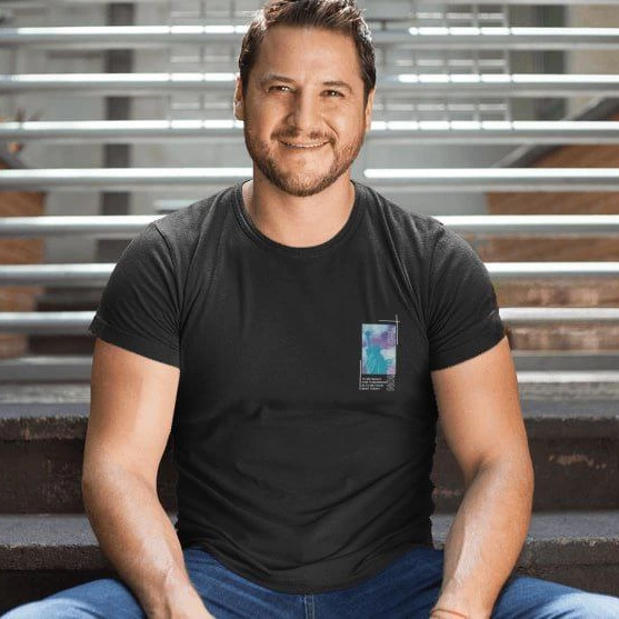 Bisiklet Yaka Baskılı Oversize T-Shirt - Siyah -