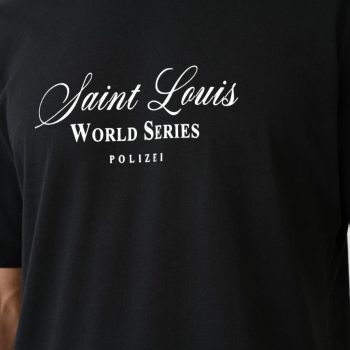 Bisiklet Yaka Baskılı Oversize T-Shirt - Siyah -