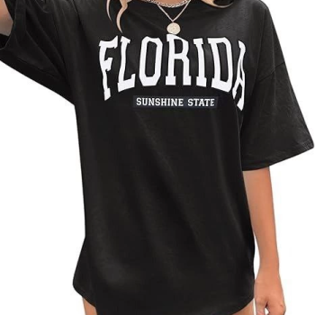 Bisiklet Yaka Baskılı T-shirt - Siyah -