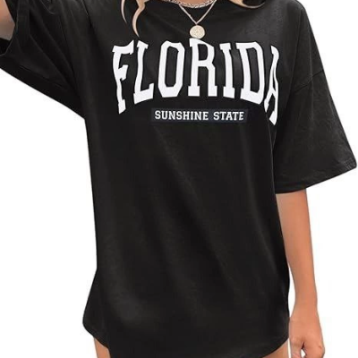 Bisiklet Yaka Baskılı T-shirt - Siyah -