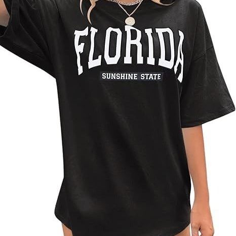 Bisiklet Yaka Baskılı T-shirt - Siyah -