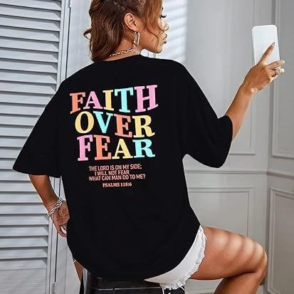 Bisiklet Yaka Baskılı T-shirt - Siyah -