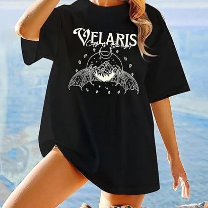 Bisiklet Yaka Baskılı T-shirt - Siyah -