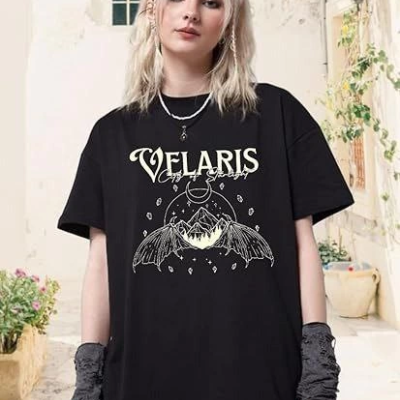 Bisiklet Yaka Baskılı T-shirt - Siyah -