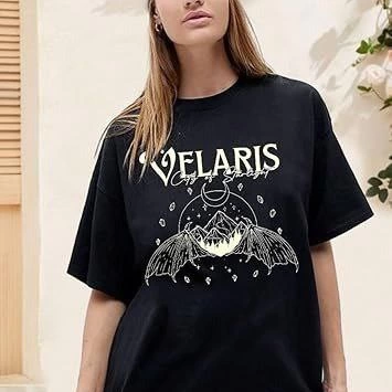 Bisiklet Yaka Baskılı T-shirt - Siyah -