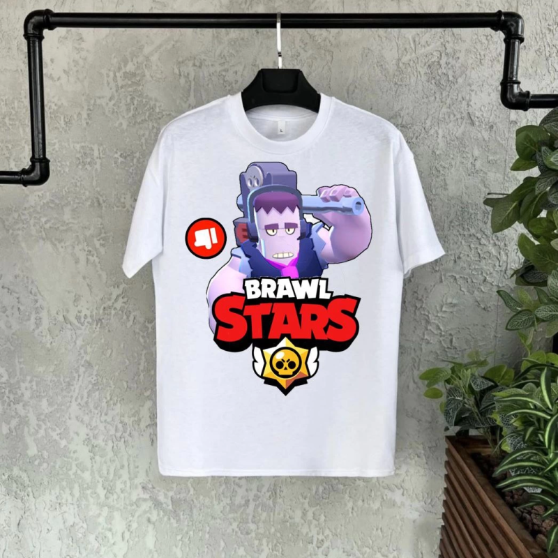 Bisiklet Yaka Kısa Kol Baskılı Çocuk T-Shirt - Beyaz