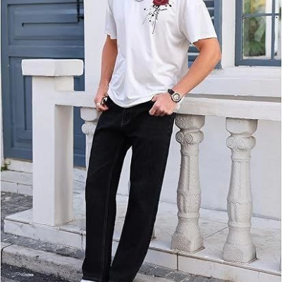 Bisiklet Yaka Kısa Kol Baskılı T-shirt - Beyaz -