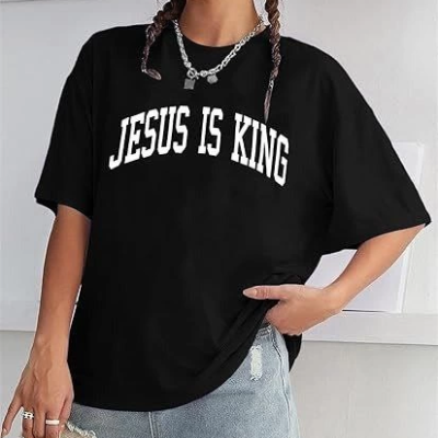 Bisiklet Yaka Kısa Kol Baskılı T-shirt - Siyah -