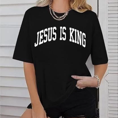 Bisiklet Yaka Kısa Kol Baskılı T-shirt - Siyah -