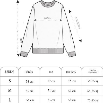 Bisiklet Yaka Ön Ve Arka Baskılı SweatShirt - Siyah -