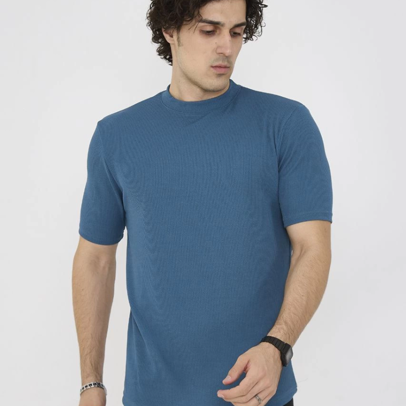 Bisiklet Yaka Slim fit T-Shirt- Turkuaz