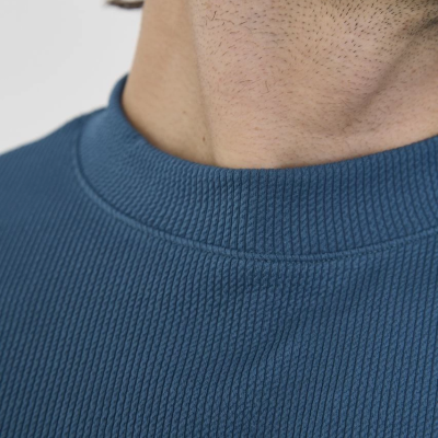 Bisiklet Yaka Slim fit T-Shirt- Turkuaz