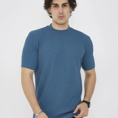 Bisiklet Yaka Slim fit T-Shirt- Turkuaz