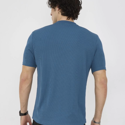 Bisiklet Yaka Slim fit T-Shirt- Turkuaz