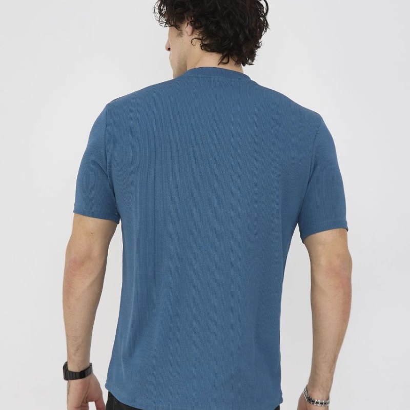 Bisiklet Yaka Slim fit T-Shirt- Turkuaz