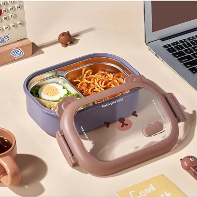 Bölmeli Paslanmaz Çelik Yemek Kutusu