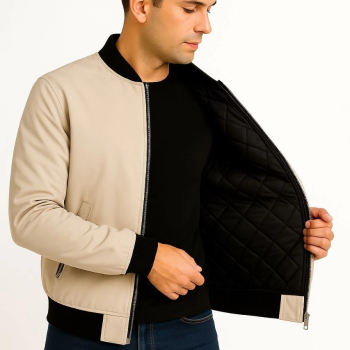 Bomber Mont Ceket - Bej -