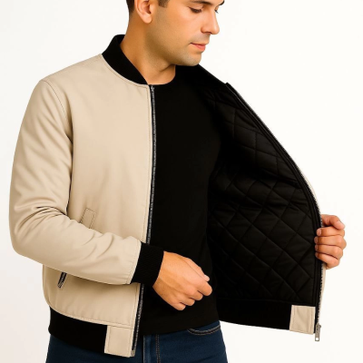 Bomber Mont Ceket - Bej -