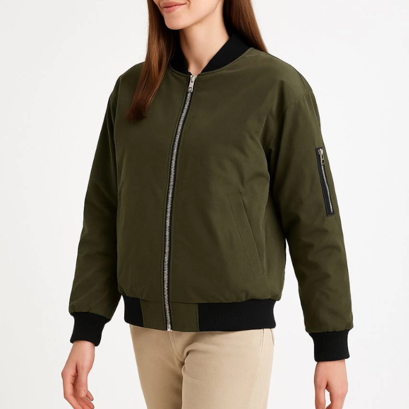 Bomber Mont Ceket - Haki -