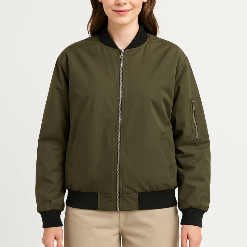 Bomber Mont Ceket - Haki -