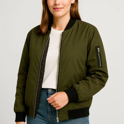 Bomber Mont Ceket - Haki -