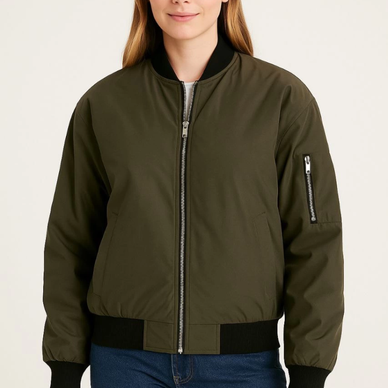 Bomber Mont Ceket - Haki -