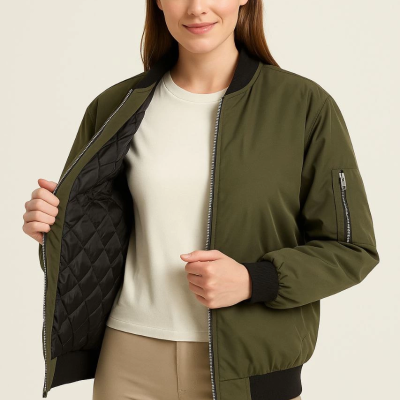 Bomber Mont Ceket - Haki -