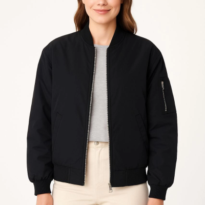 Bomber Mont Ceket - Siyah -