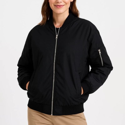 Bomber Mont Ceket Siyah -