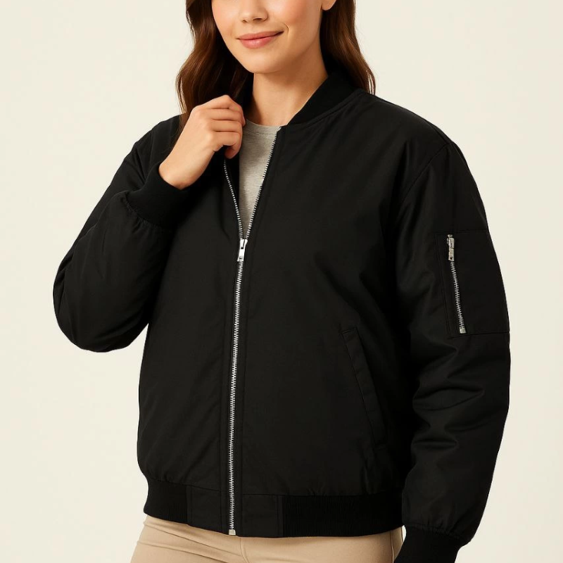 Bomber Mont Ceket Siyah -