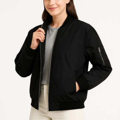 Bomber Mont Ceket Siyah -