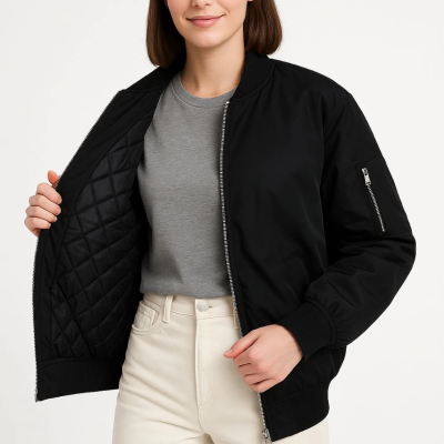 Bomber Mont Ceket Siyah -